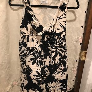 Loft black and white Sleeveless dress Size 0